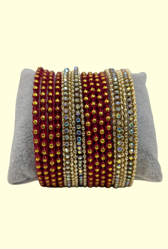 Ruby Glow Bangle Set