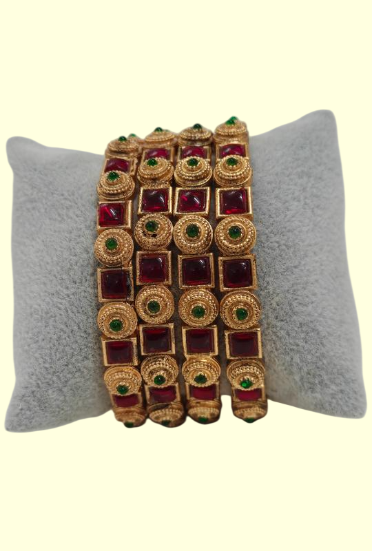 Royal Kundan Bangle Set