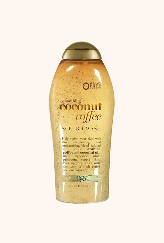 OGX Smoothing + Coconut Coffee Scrub & Wash - 577 ml