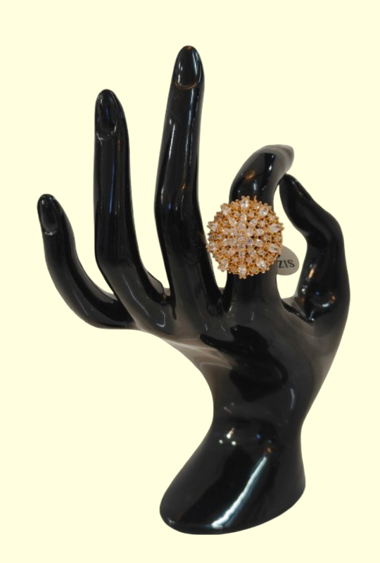Trendy Metal Ad Stone Finger Rings